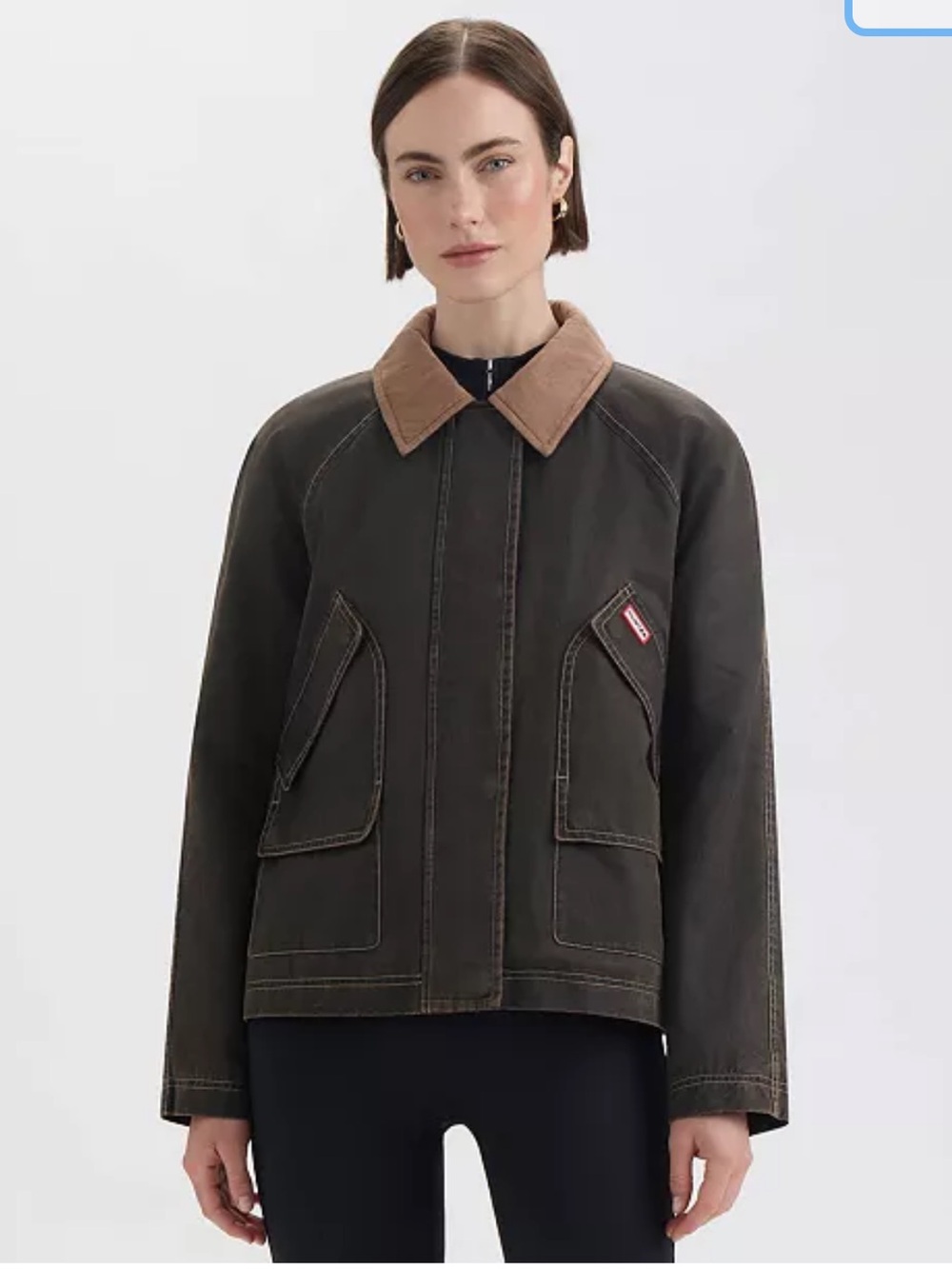 NWT Hunter Black Barn/Workwear Jacket with Contrast Collar